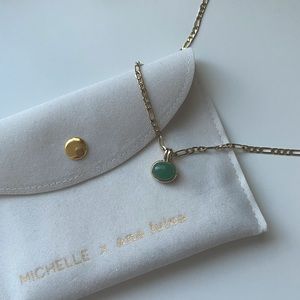 Ana Luisa Necklace - Meesh - green jade chain necklace adjustable